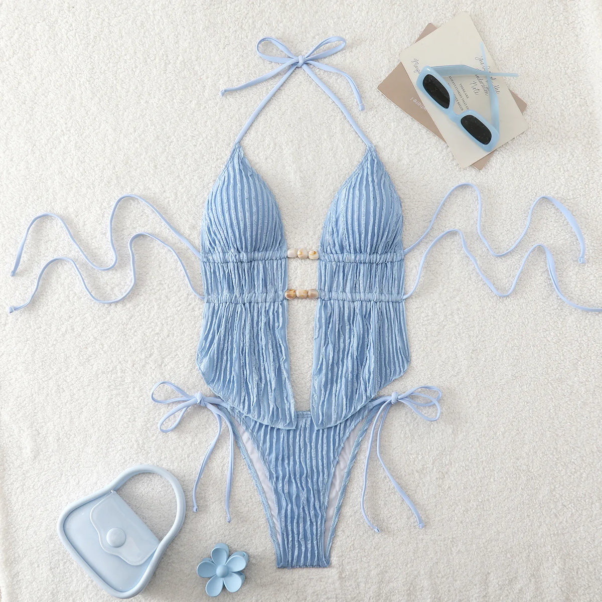 New Sexy Shell Linked String Bikini 2026 Women Swimwear Female Swimsuit Two Pieces Thong Bikini Set Bather Bathing Suit Beach