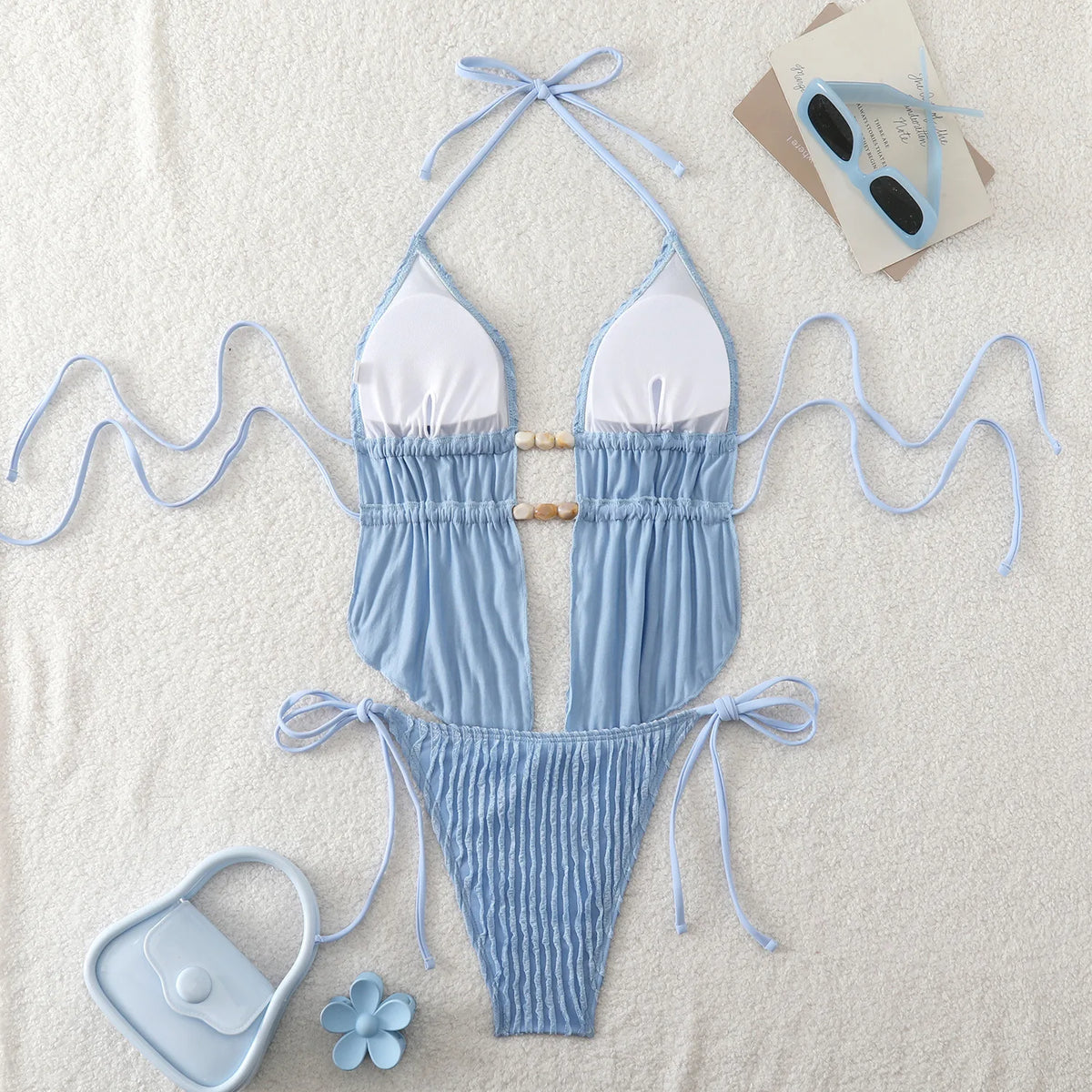 New Sexy Shell Linked String Bikini 2026 Women Swimwear Female Swimsuit Two Pieces Thong Bikini Set Bather Bathing Suit Beach