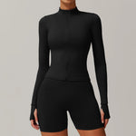 NCLAGEN Gym Sports Top Women Zip Tight Long SleeveNaked Feel Fitness Jacket Training Quick Dry Breathable Running Yoga Blouse
