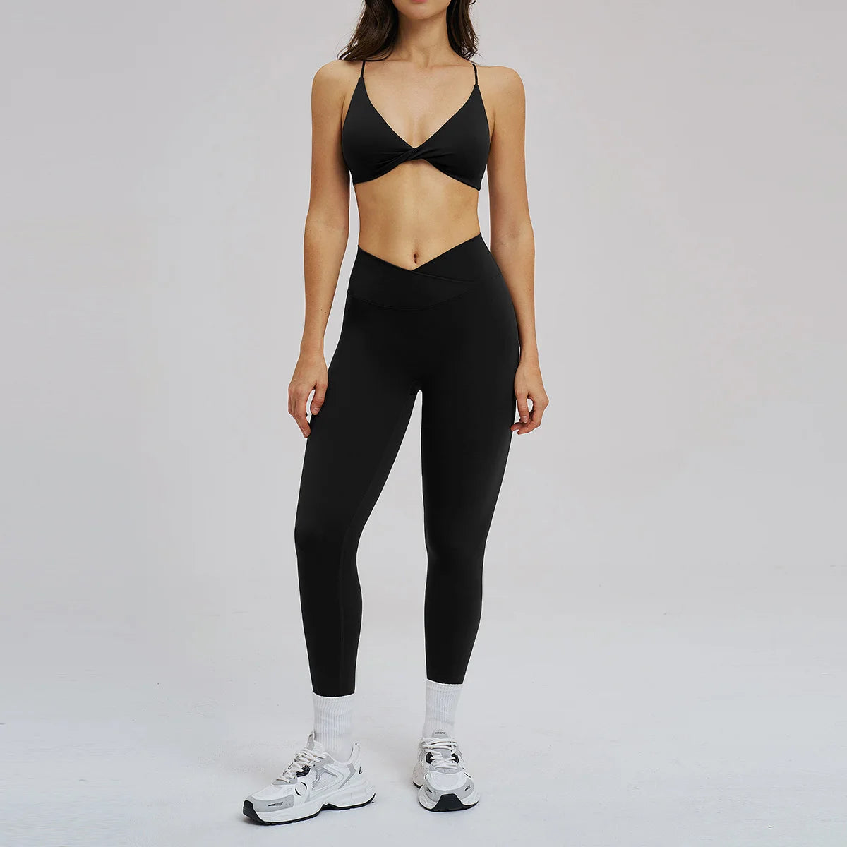 2PCS Yoga Suit Sports Set Women Fitness Quick-Drying Gym Tracksuit Running Nude Feeling Workout Outfit Sport Bra Leggings Suit