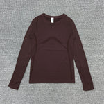 Women's Slim Fit Long Sleeve Yoga Sports Top Breathable Stretch Seamless Pilates Training T-Shirt Fitness Running Shirt T-shirt