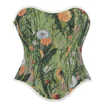 New court Corset dandelion plant flower lace-up and wear corset.
