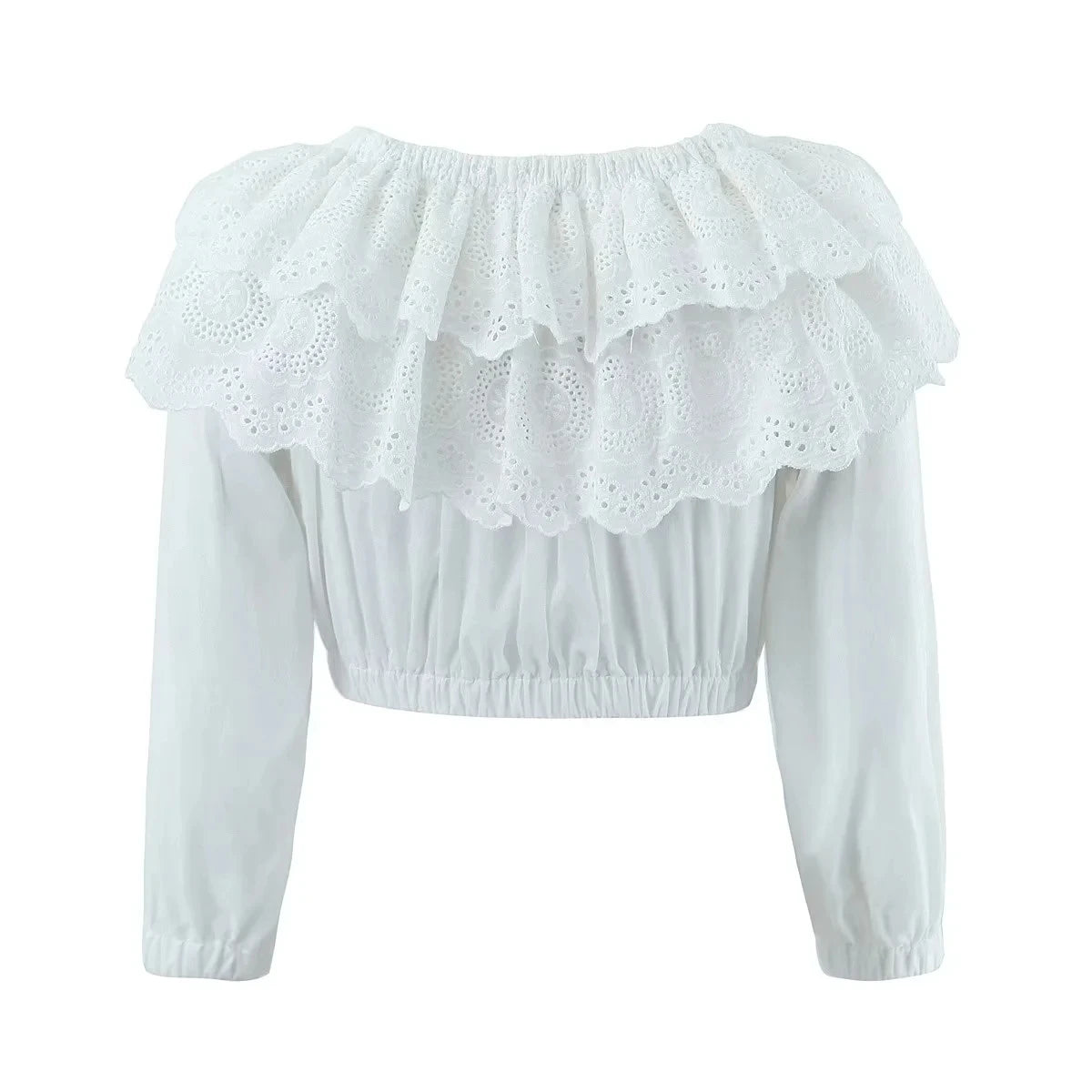 Foridol Summer Off Shoulder White Lace Skirt Set Dress Women Outfits Ruffles Tiered Mini Flower Embriodery Two Pieces Beach Suit