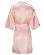 Luxury Bridal Short Robe Wedding Day Diamond Feather Dressing Gown Silk Satin Whi