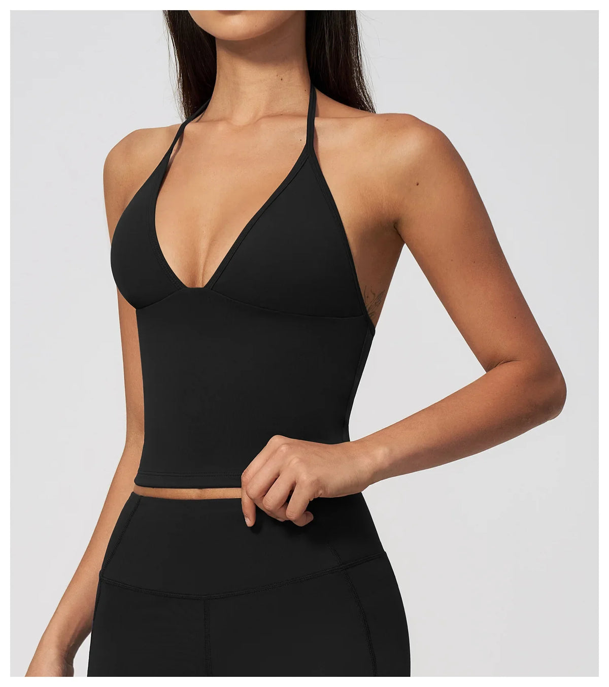 Sexy V Neck Yoga Vest Women Quick Dry Shockproof Slimming Sports Tank Top Cloud Feeling Sanded Workout Fitness Running Vest