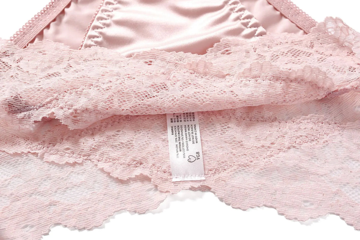 Women's Briefs Satin Lace Sexy Women's Underwear Low Waist Transparent Hollow Out Panties Breathable Soft Seamless Lingerie