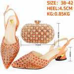 DoershowHigh Quality African Style Ladies Shoes And Bags Set Latest purple Italian Shoes And Bag Set For PartyHAE1-7