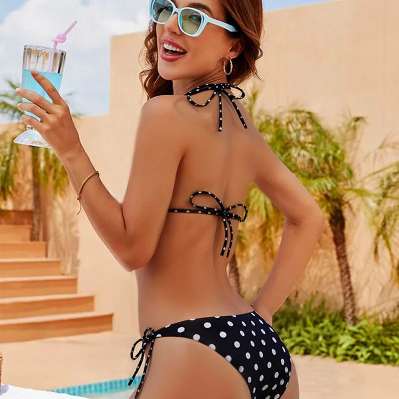 Sexy High Waist Bikini Shorts 2026 Women Swimsuit Three Pieces Swimwear Female Bikinis Set Dot Bathing Suits Brazilian Biquini