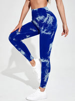 47 Color Marbling Tie-Dye Seamless Yoga Pants Sports Leggings Women Running Fitness High Waist Gym Leggings Women Workout Tights