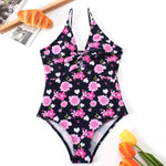 Floral Print Girls One Piece Swimsuit 8-12 Year Teenager Children's Swimwear 2026 Kids Bathing Suits Cut Out Beach Wear Bodysuit