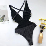 Print High Cut One Piece Swimsuit Women Swimwear Female Cross Backless Monokini Bather Bodysuit Slim Bathing Suit Swim Beachwear