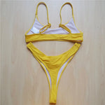 Sexy Black Tiny High Cut Leg Thong Bikini Female Swimsuit Women Swimwear Two-Pieces Bikini Set Bather Bathing Suit Swim V517C