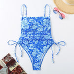2026 Floral String One Piece Swimsuit Backless Sexy Swimwear Women Bathing Suit Female Swimming Summer Beachwear Bodysuit