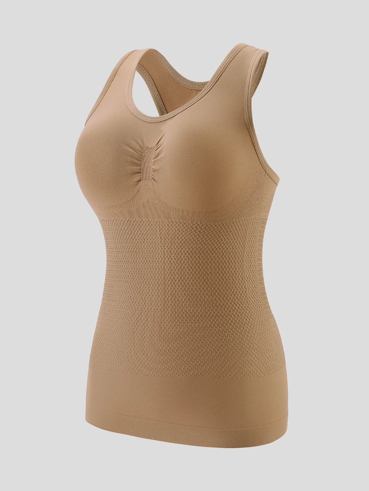 Women Seamless Shaping Racerback Sports Yoga Bra, Sleeveless Wide Strap Ultra Thin Vest, Elastic Multi-color Daily Layering Top