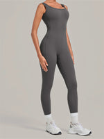Summer Tight Yoga Jumpsuit Women Hollow Out Exposed Back Fitness Clothing Outwear Gym Running Workout Sports One Piece Suits