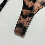 Toucheart Erotic Lingerie Leopard Print 5-piece Set with Gloves and Stockings Tie-dye Printed Sexy Hot Lingerie Suit for Women