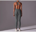 Seamless One-Piece Yoga Jumpsuit Women Fitness Sports Overalls Dance Workout Set Stretch Bodysuit Gym Clothes Push Up Sportswear