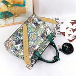 Jungle Pattern Women's Handbags Large Capacity Crossbody Bag Belt Lettering Decoration Shoulder Bag 2024 Designer Luxury Bag