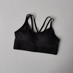 Women's Beautiful Back Contrasting Sports Bra Integrated Buckle Yoga Top Fitness Bra Supportive Active Wear
