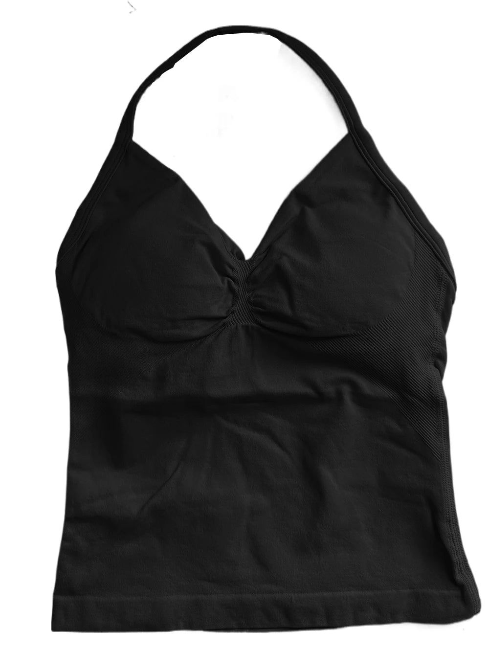 Longline Gym Top Women Clothes Sports Shirts Yoga Crop Top Vest Sports Bra Padded Halter Fitness Backless Workout Tank Top Woman