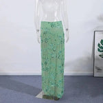 Sexy Beading Sequined Long Skirt Women Solid Low Waist Slim Straight Skirts Female Summer Lady Chic Beach Vacation Clothes JO6M