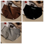 3Pcs/Set Women Soft Cotton Panties Mid Waist Briefs in Warm Tan Minimalist Intimates Breathable Stretch Underwear Size M-2XL