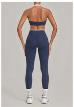 Women's Seamless Yoga Sets Sports Fitness Sleeveless Vest Hip-lifting Slim Fit Pants Suits Workout Gym Training Running Sets