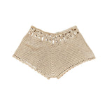 Women´s Beach Shorts Knit Crochet Cutout Bathing Suit Bottoms Drawstring Beach Board Shorts Summer Hot Shorts Streetwear