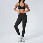 Yoga Suit Women Tracksuit 2pcs Athletic Wear Sports Bra High Waist Leggings Gym Set Fitness Outfits Workout Clothes Sportswear