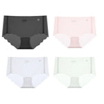 4Pcs/Set Sexy Women Panties Quick Drying Thin Briefs Seamless Underwear Summer Underpants Low Rise invisible Panties