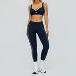 Women Yoga Set 2/3PCS Gym Clothes Long Sleeved Sportswear Yoga Suits Fitness Tracksuits Sport Outfits Crop Tank Bra Gym Leggings