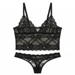 fashion Lace Setwire-free Sexy Lingerie Transparent Bra Underwear Set Women's pajama set sex suit set A2099