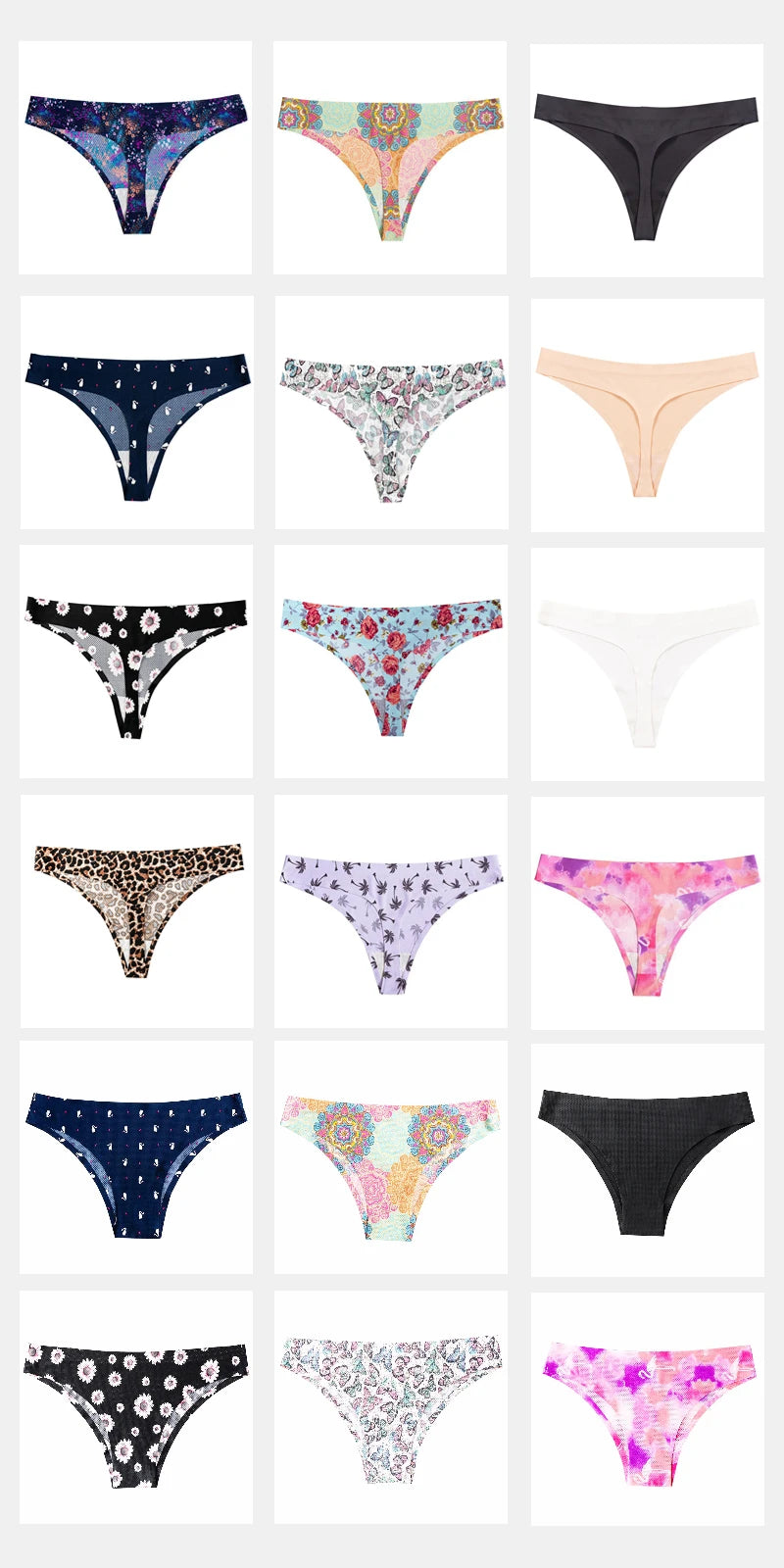 Women Thongs Fashion Floral Panties XS-XL Female Underpants Ladies Sexy Underwear Women Bikini Panty New Panties For Woman 2022