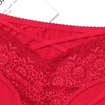Beauwear Half Transparent Lace Underwear for Women Solid Color Panties Unlined Lingerie