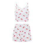 Women Pajamas Set 2 Pieces Loungewear Suits Floral Print Lace Trim Camisoles Tank Tops and Shorts Outfits Summer Sleepwear