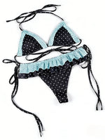 High Waist 2-Piece Split Bikini Set for Women 2026 - Print Trendy Swimwear Chic Beach Vacation Summer Party Fashion