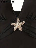 S - XL New With Skirt Deep V Neck Halter One Piece Swimsuit Women Swimwear Female Starfish Padded Bather Bathing Suit Swim V7977