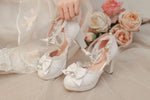 Women Girls Mary Janes 9cm High Heel Ankle Strap Pumps Sweet Chunky Buckle Princess White Sandals New Summer Large Size 33-48