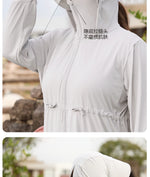 Ice Silk Long Sleeve Sunscreen Clothing 3XL 4XL UPF 50+ UV Protection Thin Breathable Sun-Proof Coat Ice Silk Sunscreen Jacket