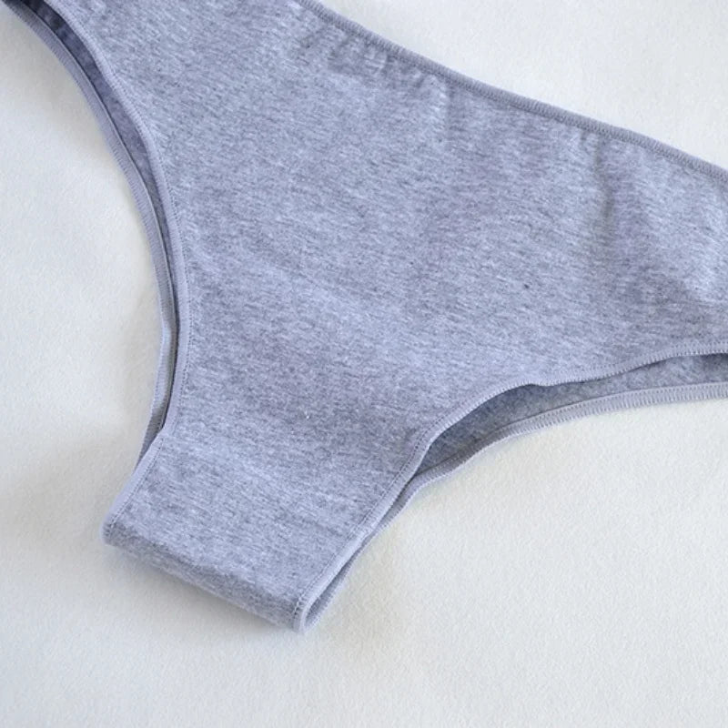 1Pc Women Cotton Brazilian Panties Seamless Underwear Low Waist Briefs Female Underpants Breathable Bikini Sexy Lingerie M-XL