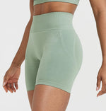 Effortless Seamless Shorts Women High Waist Workout Gym Shorts Scrunch Butt Yoga Shorts Athletic Tight Running Booty Biker Short
