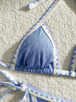 Splicing Wrinkled Pleated Bikinis 2025 High Cut Bikini Women Swimwear Female Swimsuit Two-pieces Bikini Set Bathing Suit Swim