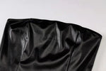 Women's Summer Sexy Tube Top Leather Dress Party Strapless Bodycon Pu Leather Slim Package Hip Mini Dress Trendy Streetwear 2024