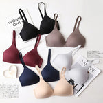 Seamless Bras for Women Push Up Bras No Wire Brassiere A B Cup Underwear Sexy Bralette Three Quarters(3/4 Cup)Lingerie