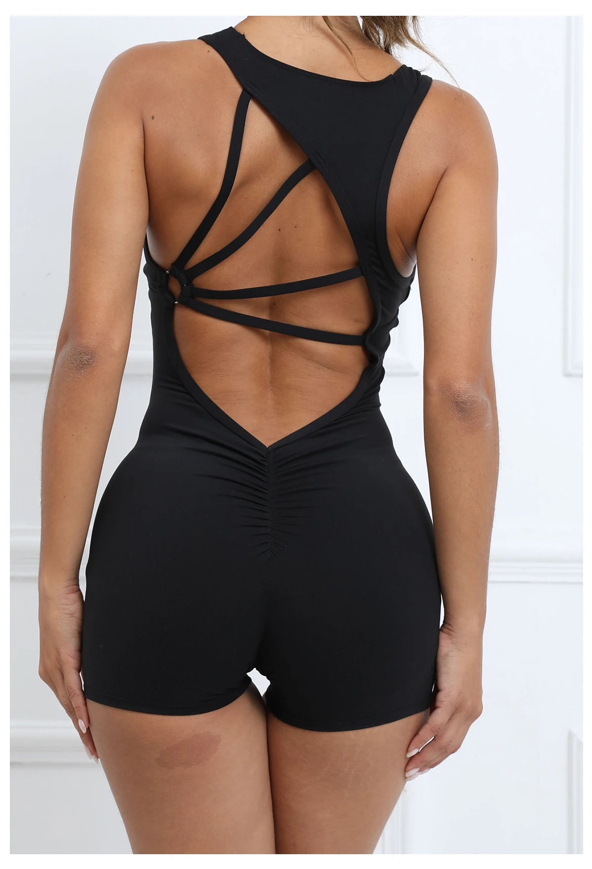 Padded Jumpsuit Sport Women Yoga Bodysuit Fitness Wear Gym Sportswear High Elastic Workout Running Clothes