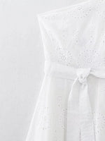 Foridol White One Shoulder Autumn Cotton Dress Women Winter Casual Dress Vestidos Maxi New Embroidery Boho Beach Dress Holiday