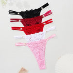 5pcs/pack Multi-color Plus Size Sexy Women g-string Sexy Lingerie Elegant Lady thongs Underwear 1XL-4XL Fashion Female Panties
