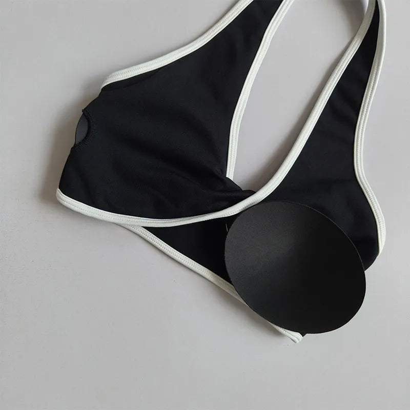 Shockproof Breathable Sports Bra Halter Neck Vest with Chest Pad for Gym Running Yoga Pilates Training Fitness Back Beauty