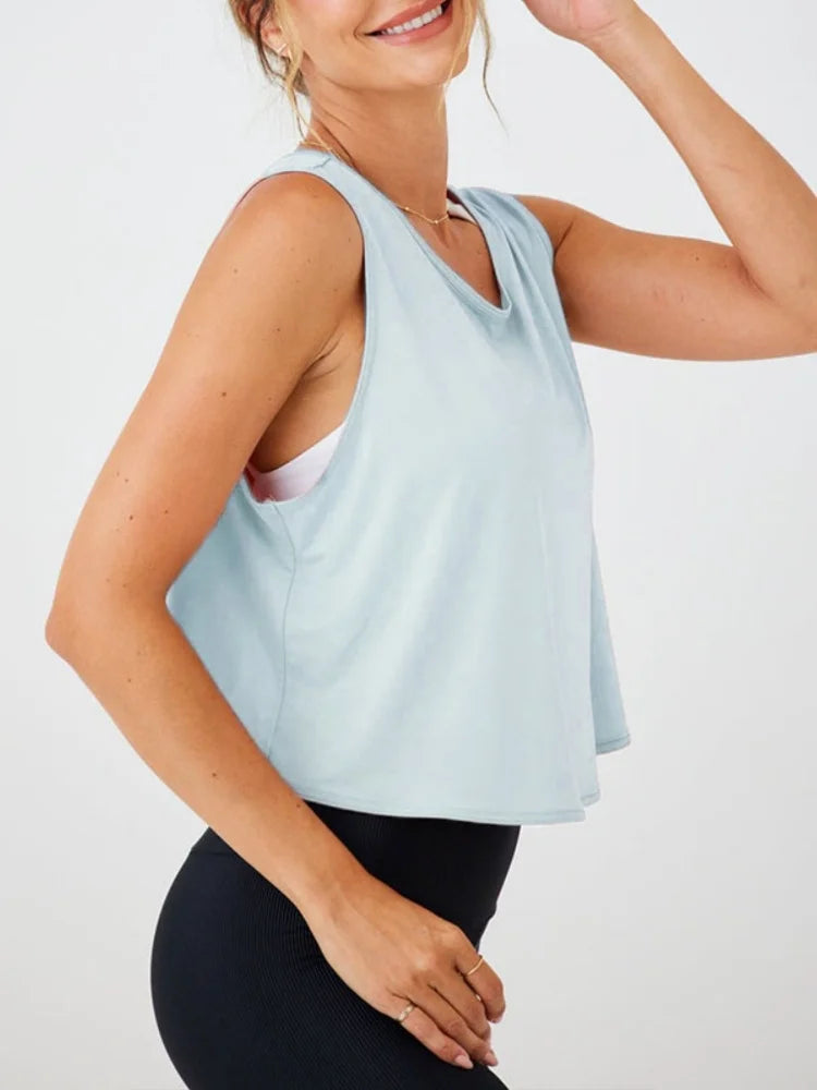 Summer Breathable Racerback Yoga Tank Tops Women Workout Gym Fitness Vest Quick Dry Running Sport Sleeveless Shirts Customize
