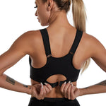 Solid Color Sports Bra Gathered Without Steel Ring Running Vest Fitness Front Zipper Tops Sexy Shockproof Women's Underwear